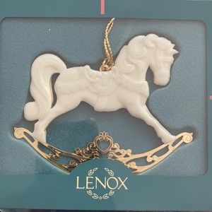 Lenox Gold & Cream Vintage Rocking Horse Ornament